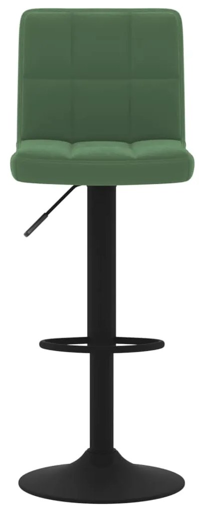 vidaXL Σκαμπό Μπαρ 2 τεμ. Σκούρο Πράσινο Βελούδινα