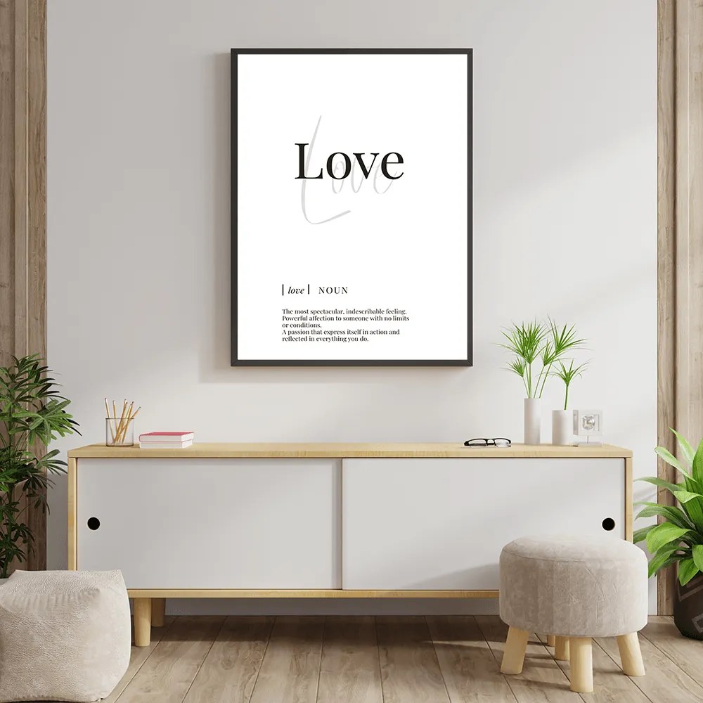 Πόστερ &amp;  Κάδρο Definition of  Love PST130 22x31cm Μαύρο Ξύλινο Κάδρο (με πόστερ)