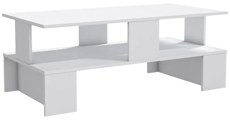 120-000372 Τραπέζι σαλονιού Olly pakoworld λευκό 120x60x47εκ CHIPBOARD WITH MELAMINE WHITE, 1 Τεμάχιο