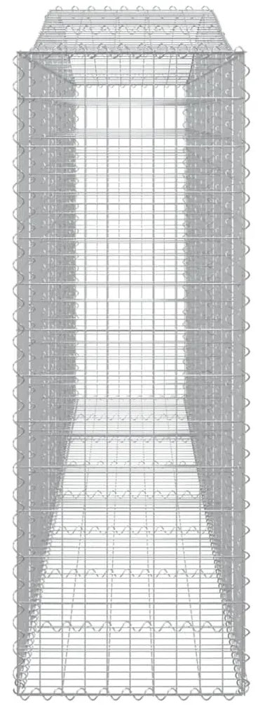 vidaXL Συρματοκιβώτια Τοξωτά 4 τεμ. 400x50x140/160 εκ. Γαλβαν. Ατσάλι
