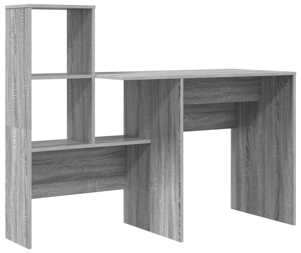vidaXL Γραφείο Γκρι sonoma 131.5 x 50 x 106.5 εκ. Επεξεργασμένο ξύλο