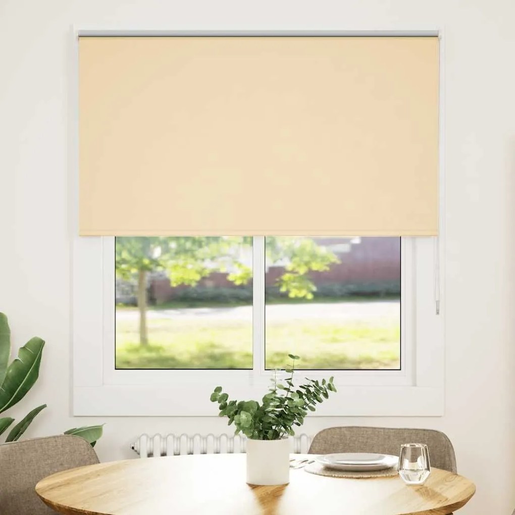 Roller Blind Blackout Μπεζ 140x130 cm Πλάτος υφάσματος 136,6cm - Μπεζ