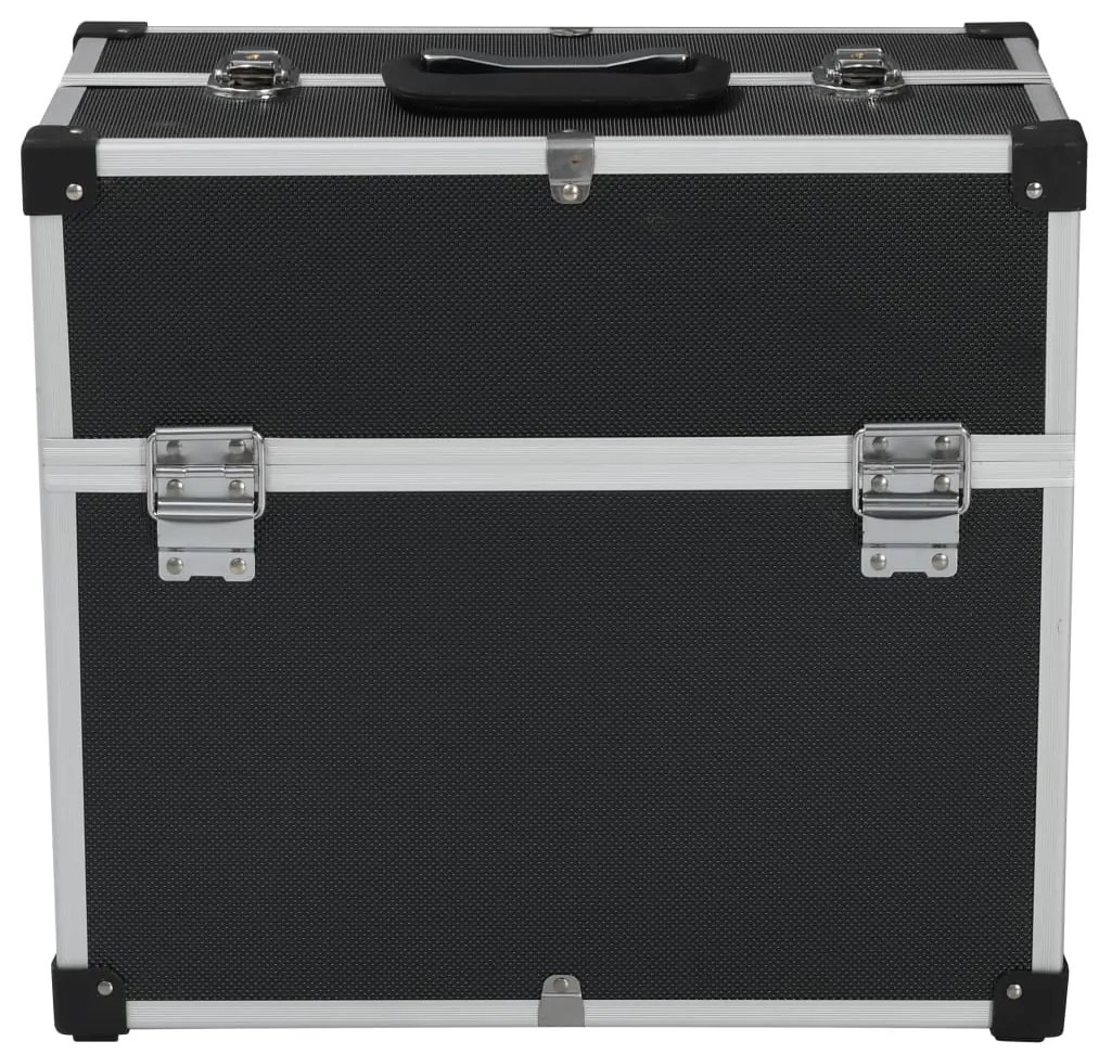 vidaXL Εργαλειοθήκη Μαύρη 38 x 22,5 x 34 εκ. από Αλουμίνιο