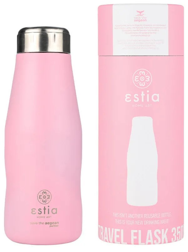 ESTIA ΘΕΡΜΟΣ TRAVEL FLASK SAVE THE AEGEAN 350ml BLOSSOM ROSE