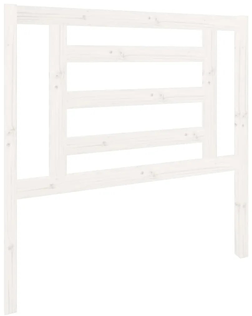 vidaXL Κεφαλάρι Κρεβατιού Λευκό 96 x 4 x 100 εκ. από Μασίφ Ξύλο Πεύκου