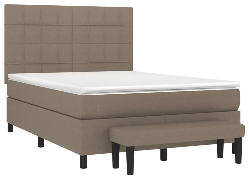 ΚΡΕΒΑΤΙ BOXSPRING ΜΕ ΣΤΡΩΜΑ TAUPE 140X200 ΕΚ. ΥΦΑΣΜΑΤΙΝΟ 3136601