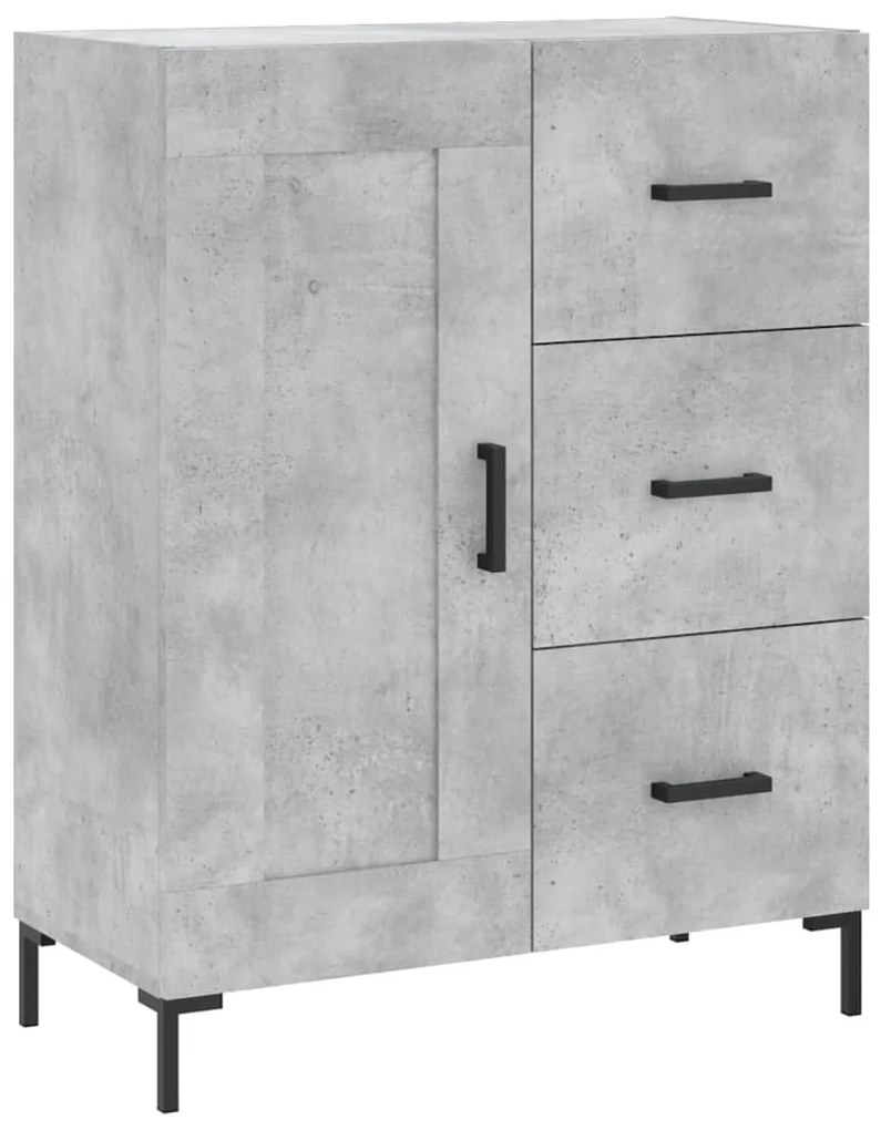 vidaXL Ντουλάπι Γκρι Σκυροδέματος 69,5x34x180 εκ. Επεξεργασμένο Ξύλο
