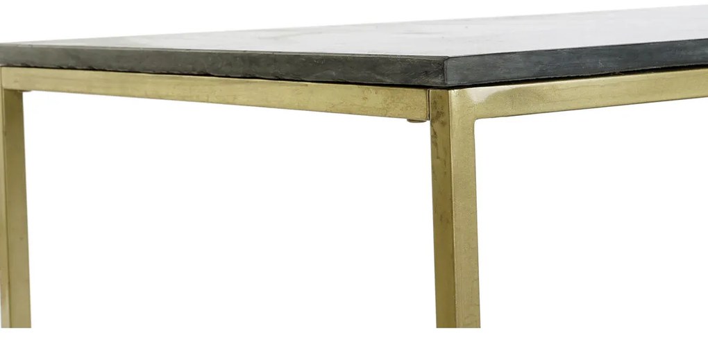 Τραπεζάκι Καφέ DKD Home Decor Μαύρο Χρυσό Μάρμαρο Σίδερο 100 x 61 x 43 cm