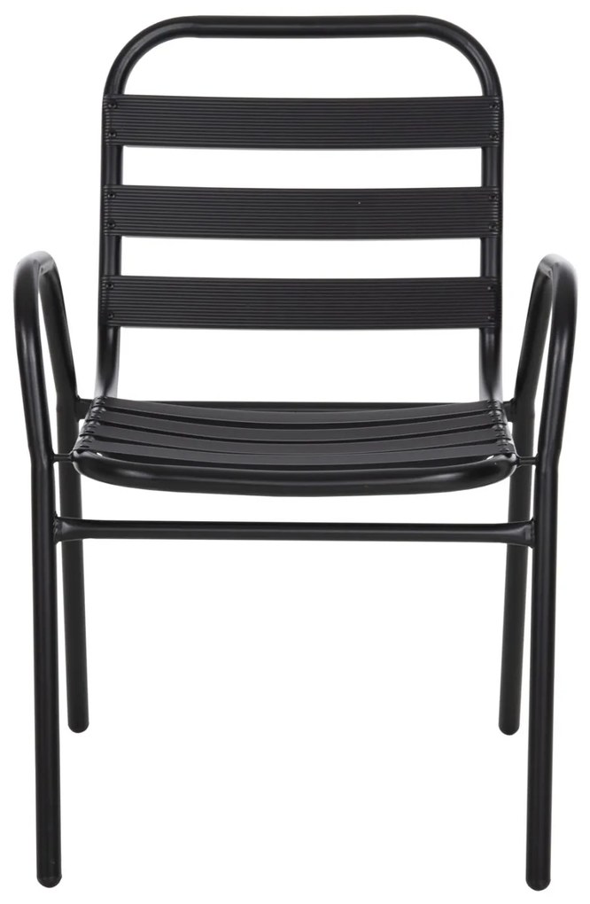 Καρέκλα PRELUDE C5970.03 με Μεταλλικό Σκελετό και Κάθισμα Αλουμινίου Μαύρη 54x56x79Υεκ 54x56x79 εκ.