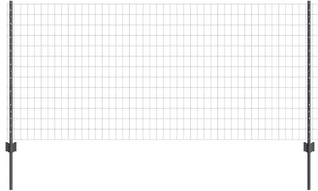 vidaXL Φράκτης Euro με 22 Στήλες Γκρι 1x25 μ Ατσάλι