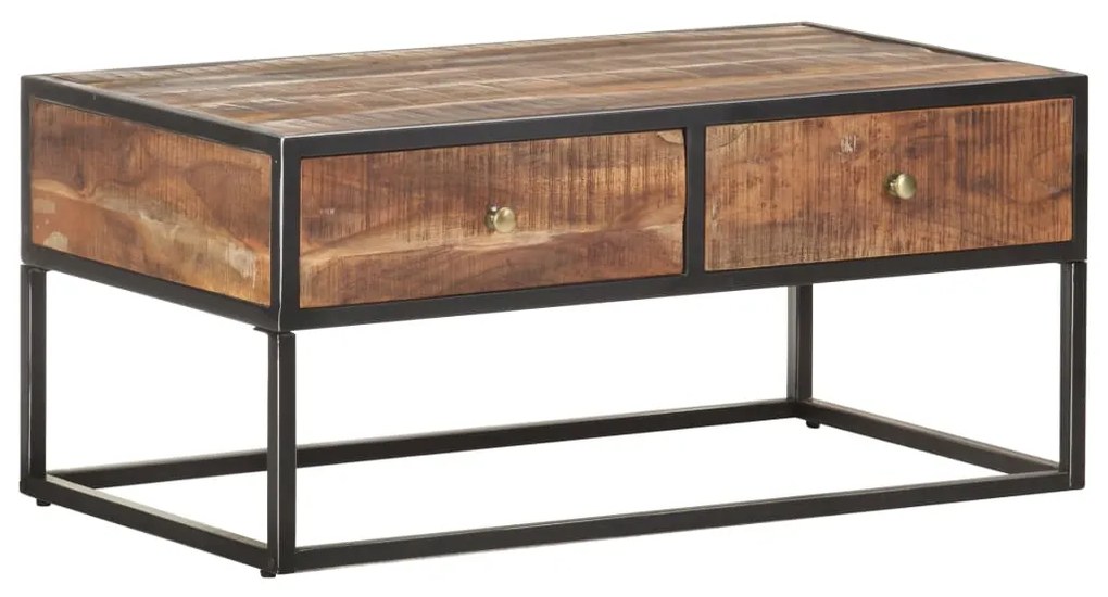 Τραπεζάκι Σαλονιού 90 x 50 x 40 εκ. Ακατέργαστο Ξύλο Ακακίας