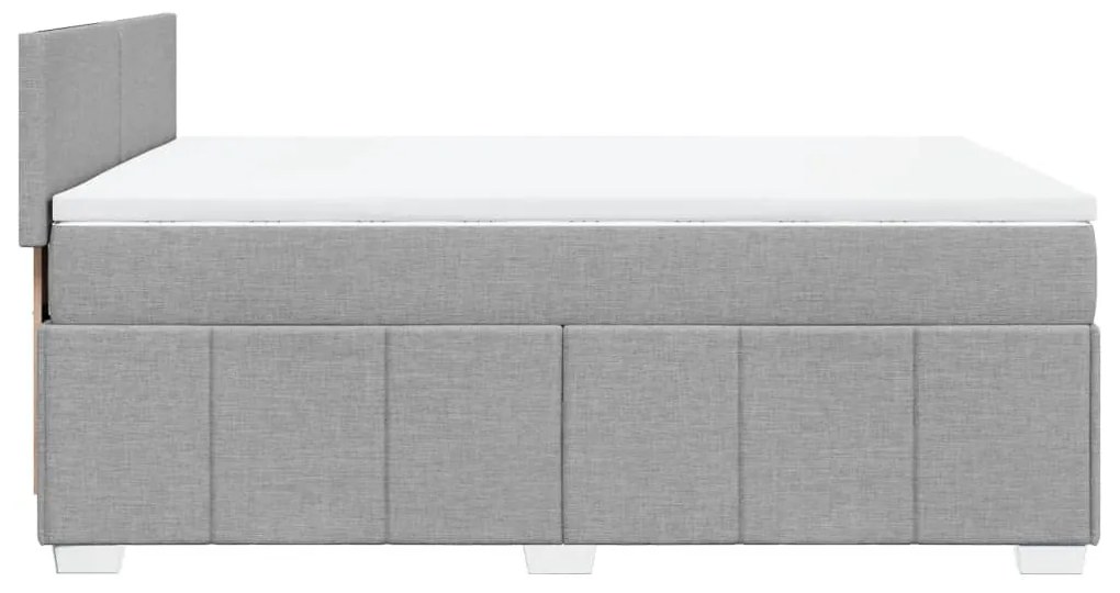 ΚΡΕΒΑΤΙ BOXSPRING ΜΕ ΣΤΡΩΜΑ ΑΝΟΙΧΤΟ ΓΚΡΙ 140X190 ΕΚ. ΥΦΑΣΜΑΤΙΝΟ 3287056