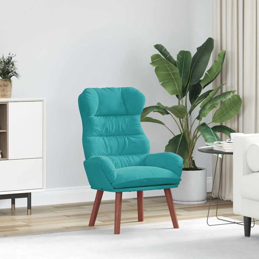 vidaXL Χαλαρωτική Πολυθρόνα Τιρκουάζ 69 x 74 x 93 εκ. Βελούδο