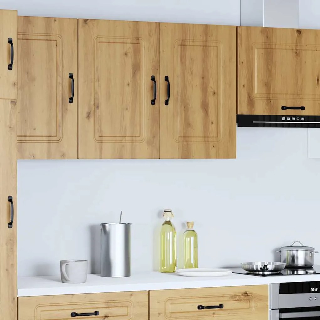 ντουλάπι τοίχου κουζίνας "Kalmar" Artisan Oak Engineered Wood - Καφέ
