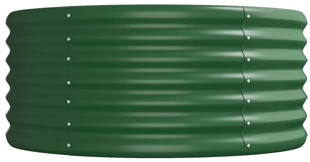 vidaXL Ζαρντινιέρα Πράσινη 440x80x36 εκ Γαλβανισμένος χάλυβας