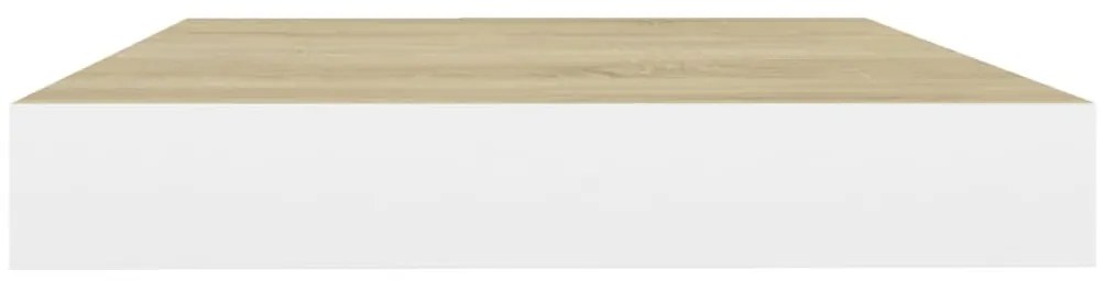 vidaXL Ράφια Τοίχου 4 τεμ. Δρυς/Άσπρο 50 x 23 x 3,8 εκ. MDF