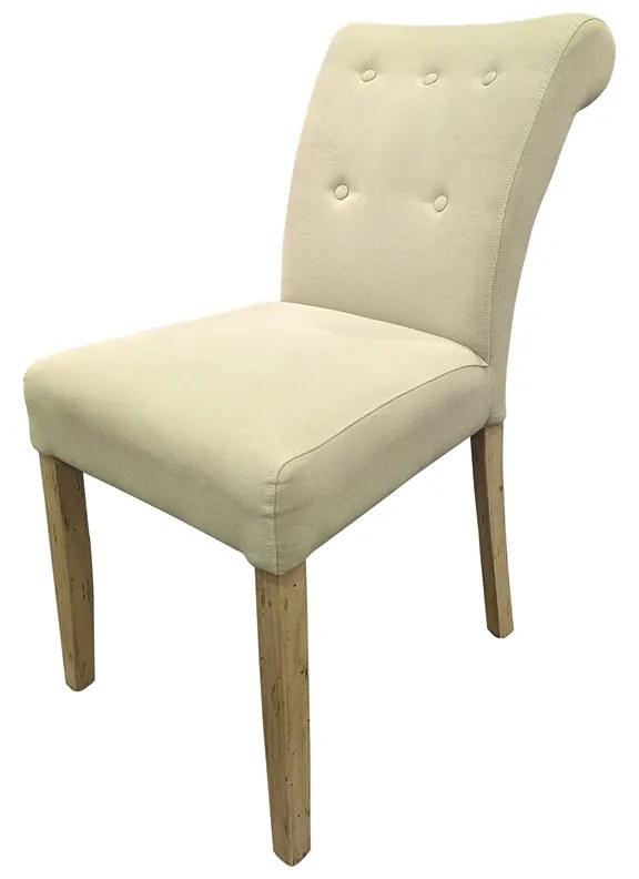 ΚΑΡΕΚΛΑ 50X72X92 CM CAMBRIDGE ΜΕ ΚΟΥΜΠΙΑ ΥΦΑΣΜΑ LINEN STONE ΠΟΔΙΑ VIEUX BOIS
