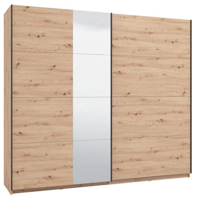 Ντουλάπα Συρόμενη GARD 200 OG Δίφυλλη με Καθρέπτη Artisan Oak 245x61x218εκ. 245x61x218 εκ.
