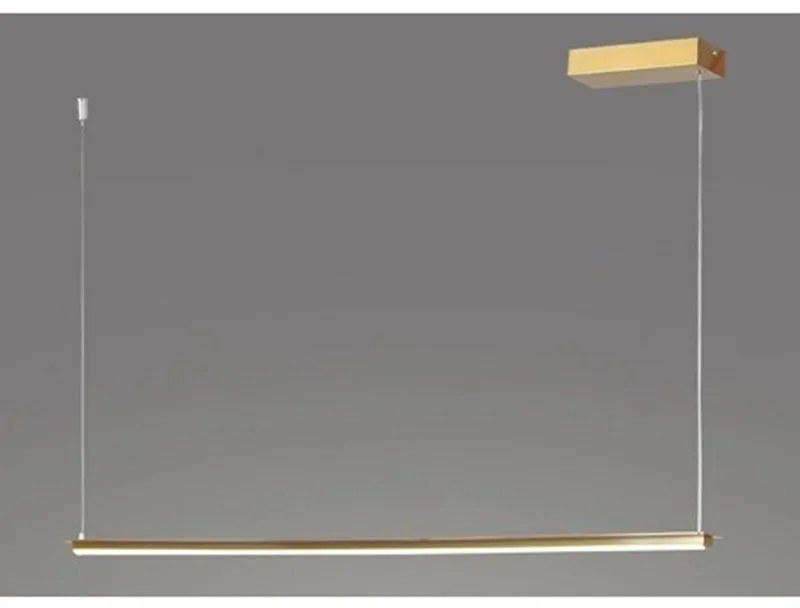 Φωτιστικό Οροφής - Ράγα Led ZM58LEDP100AB 20W 3000K 1600lm 100Χ5ΧH150 Brass Aca Decor Aluminum,SIlicon