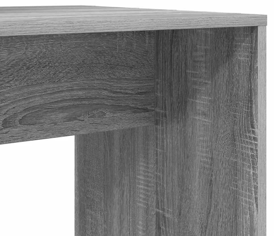 vidaXL Γραφείο Γκρι sonoma 138.5 x 55 x 143 εκ Επεξεργασμένο ξύλο