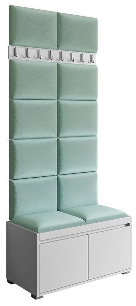 Σετ διαδρόμου Trenton 128, 207x85x34cm, 33 kg, Ταπισερί, Πλαστικοποιημένη μοριοσανίδα, Τοίχου, Εντοιχισμένη | Epipla1.gr
