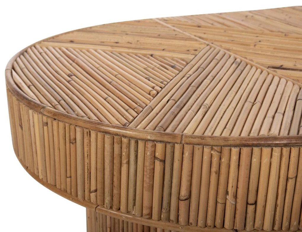 ΤΡΑΠΕΖΙ ΣΑΛΟΝΙΟΥ GATSBY ΟΒΑΛ TOP  RATTAN ΧΡΩΜΑ ΦΥΣΙΚΟ 110x59x39Υεκ.