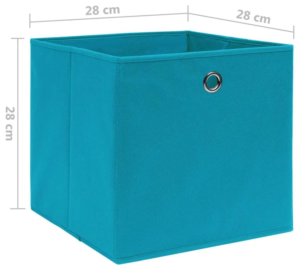 vidaXL Κουτιά Αποθήκευσης 10 τεμ. Γαλάζια 28x28x28 εκ.Ύφασμα Non-woven