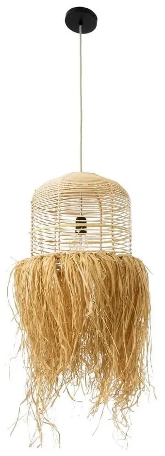 Φωτιστικό Οροφής Κρεμαστό Basseterre 02162 Boho 1xE27 IP20 35x60cm Beige GloboStar