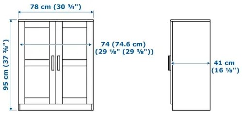 BRIMNES Ντουλάπι με πόρτες 78x95 803.006.60