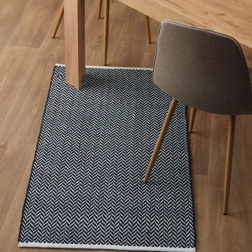 Χαλάκι Κουζίνας Santino 30 Anthracite Kentia 70X140cm Βαμβάκι-Πολυέστερ