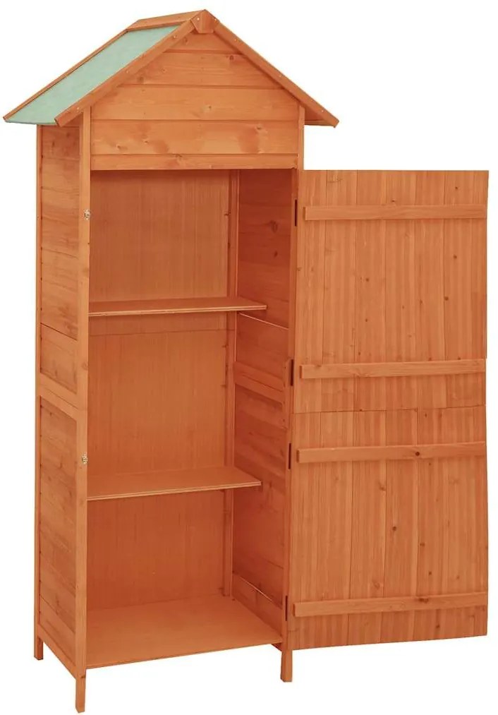 vidaXL Ντουλάπα Αποθήκευσης Εξωτερικού Χώρου Καφέ 42,5 x 64 x 190 εκ.