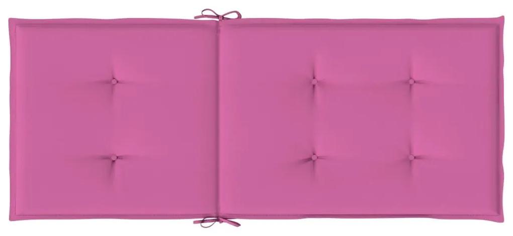 Μαξιλάρια Καρέκλας με Πλάτη 6 τεμ. Ροζ Υφασμάτινα - Ροζ