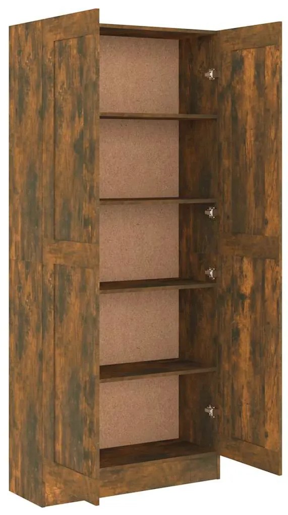 vidaXL Βιβλιοθήκη Καπνιστή Δρυς 82,5x30,5x185,5 εκ. Επεξεργασμένο Ξύλο