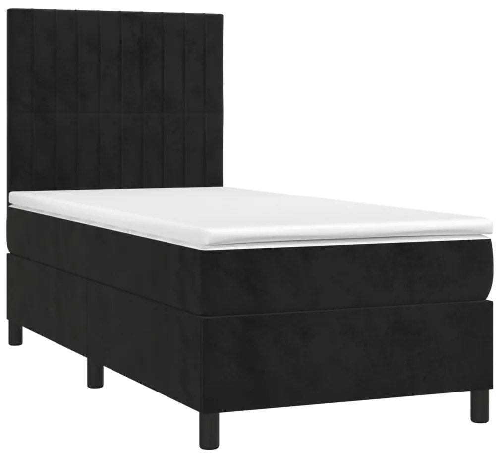 ΚΡΕΒΑΤΙ BOXSPRING ΜΕ ΣΤΡΩΜΑ ΜΑΥΡΟ 100X200 ΕΚ. ΒΕΛΟΥΔΙΝΟ 3143129