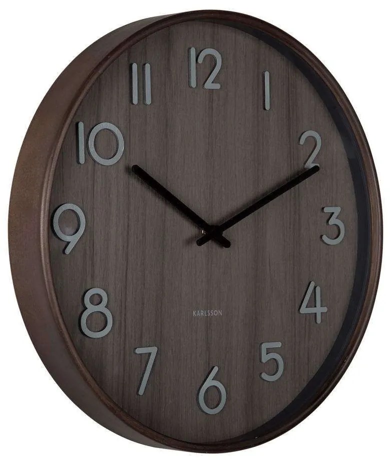 Ρολόι Τοίχου Pure KA5809WN Φ40cm Walnut Karlsson