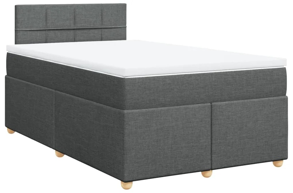 ΚΡΕΒΑΤΙ BOXSPRING ΜΕ ΣΤΡΩΜΑ ΣΚΟΥΡΟ ΓΚΡΙ 120X200 ΕΚ. ΥΦΑΣΜΑΤΙΝΟ 3286648