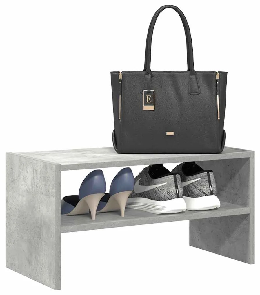 Ράφι παπουτσιών στοιβαζόμενο μπετόν γκρι 60x30x30,5 cm