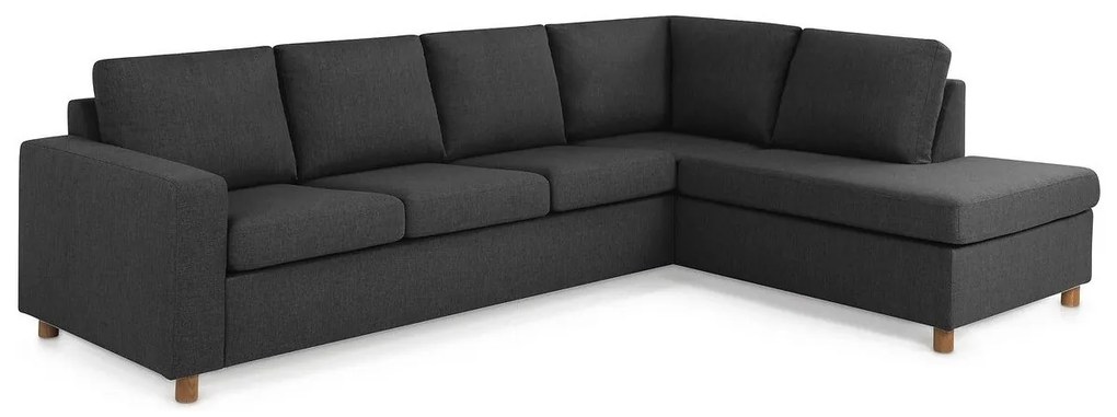 Γωνιακός Καναπές Scandinavian Choice C165, Μαύρο, 287x199x79cm