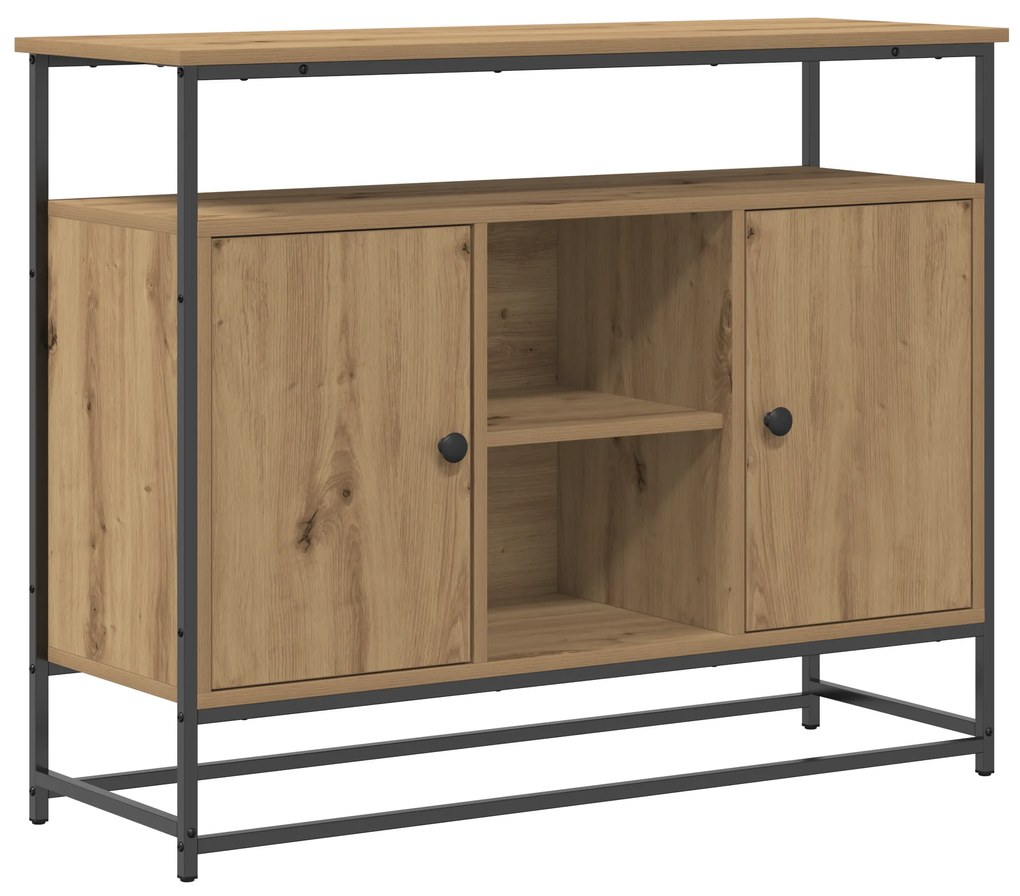 vidaXL Κονσόλα Artisan Oak 100x35x80 cm Κατασκευασμένο ξύλο και Ατσάλι