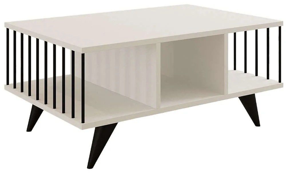 Τραπέζι Σαλονιού Bert 495SSE1322 90x60x40cm White-Black