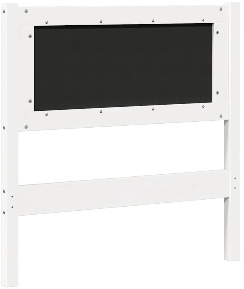 vidaXL Κεφαλάρι Άλλο Λευκό 80 cm Μασίφ ξύλο πεύκου