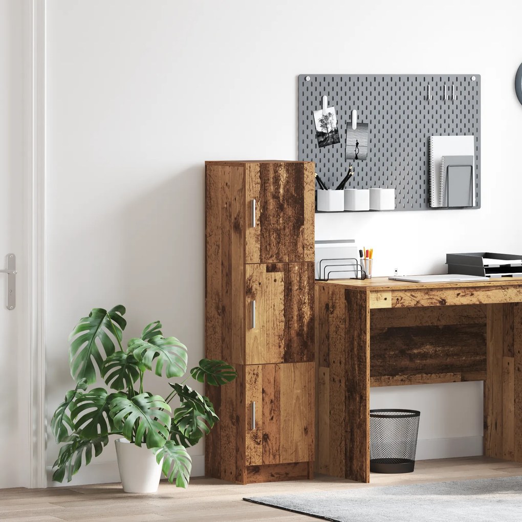vidaXL Ψηλή Ντουλάπα Παλαιό ξύλο 31,5 x 32 x 124 εκ Επεξεργασμένο ξύλο