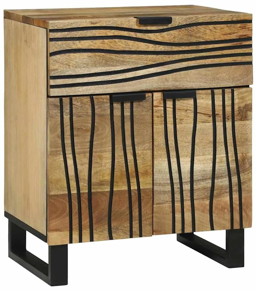 Κομοδίνο με συρτάρι Καφέ 50 x 33 x 60 εκ Μασίφ ξύλο ακακίας