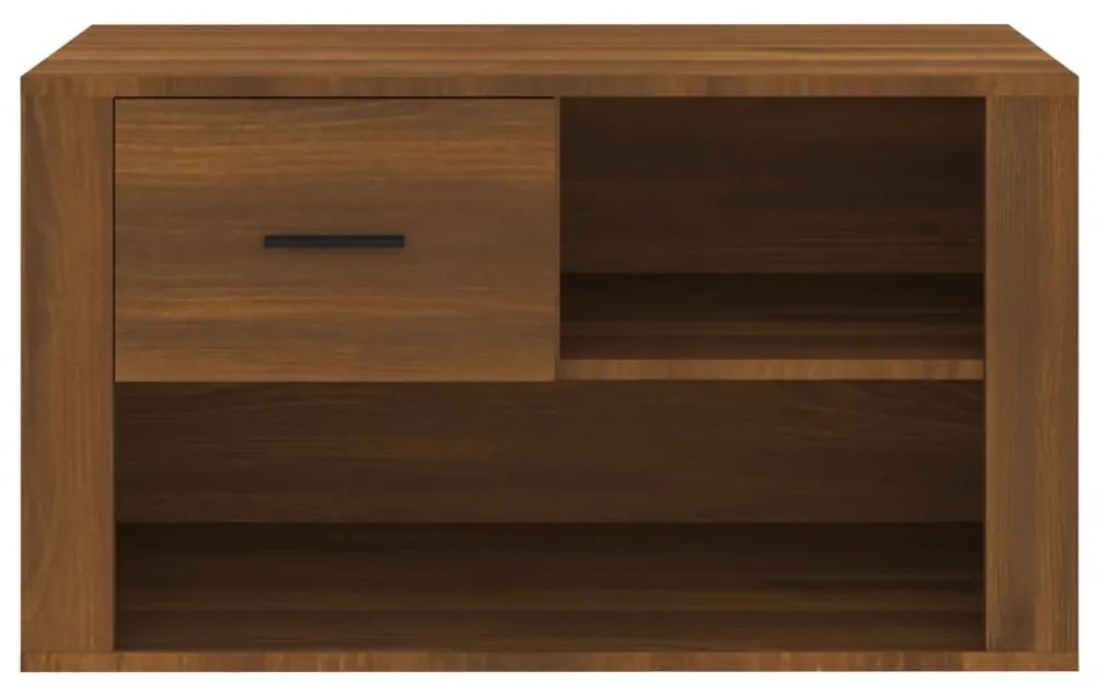 vidaXL Παπουτσοθήκη Καφέ Δρυς 80x35x45 εκ. από Επεξεργασμένο Ξύλο