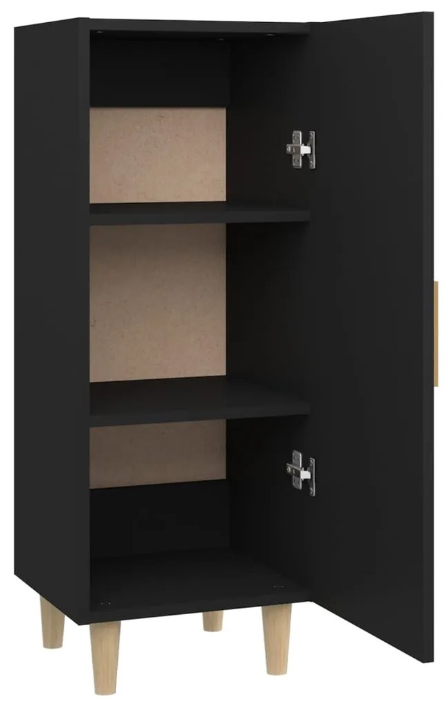 vidaXL Ντουλάπι Μαύρο 34,5 x 34 x 90 εκ. από Επεξεργασμένο Ξύλο