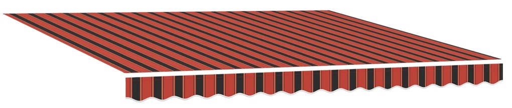 vidaXL Ανασυρόμενη Τέντα Πορτοκαλί και Καφέ 400x350 cm