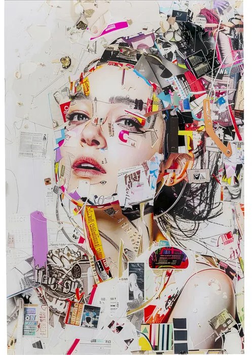 Glass Picture Artsy Portrait Side 80x120cm - Πολύχρωμο