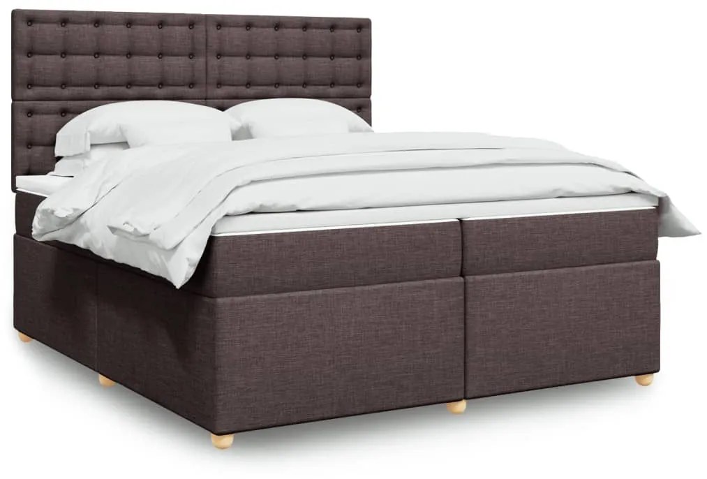 ΚΡΕΒΑΤΙ BOXSPRING ΜΕ ΣΤΡΩΜΑ ΣΚΟΥΡΟ ΚΑΦΕ 200X200 ΕΚ. ΥΦΑΣΜΑΤΙΝΟ 3291404