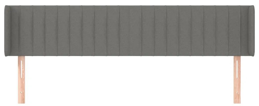 vidaXL Κεφαλάρι με Πτερύγια Σκούρο Γκρι 163x16x78/88 εκ. Υφασμάτινο