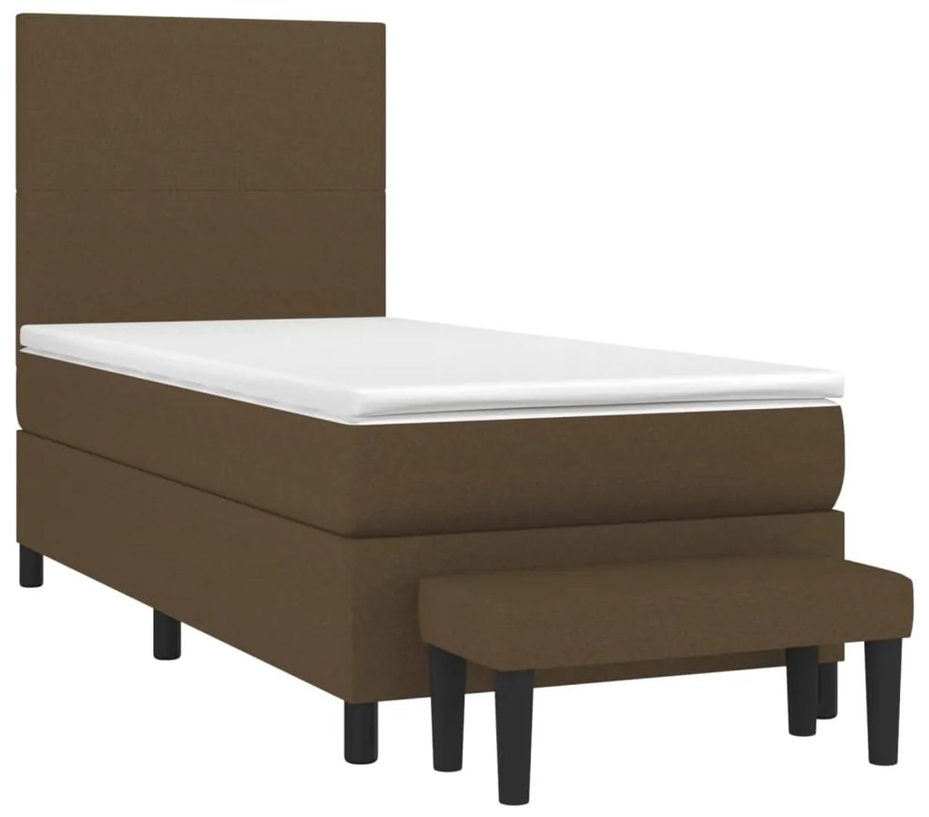 ΚΡΕΒΑΤΙ BOXSPRING ΜΕ ΣΤΡΩΜΑ ΣΚΟΥΡΟ ΚΑΦΕ 80X200 ΕΚ. ΥΦΑΣΜΑΤΙΝΟ 3136392